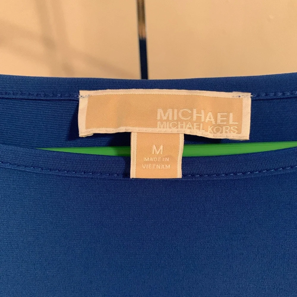 Michael Kors Long Sleeve Shirt with Studded Sleeves Size Medium